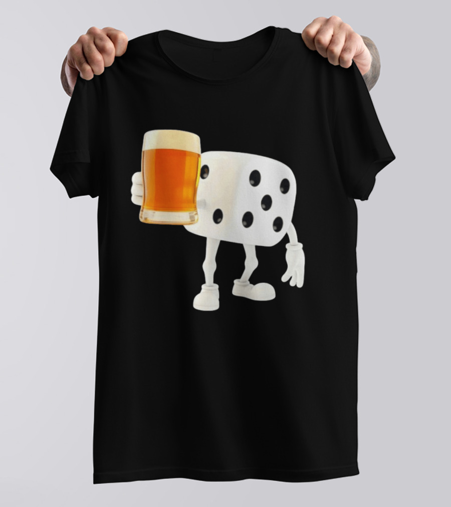 Dice Holding Beer Meme T-Shirt