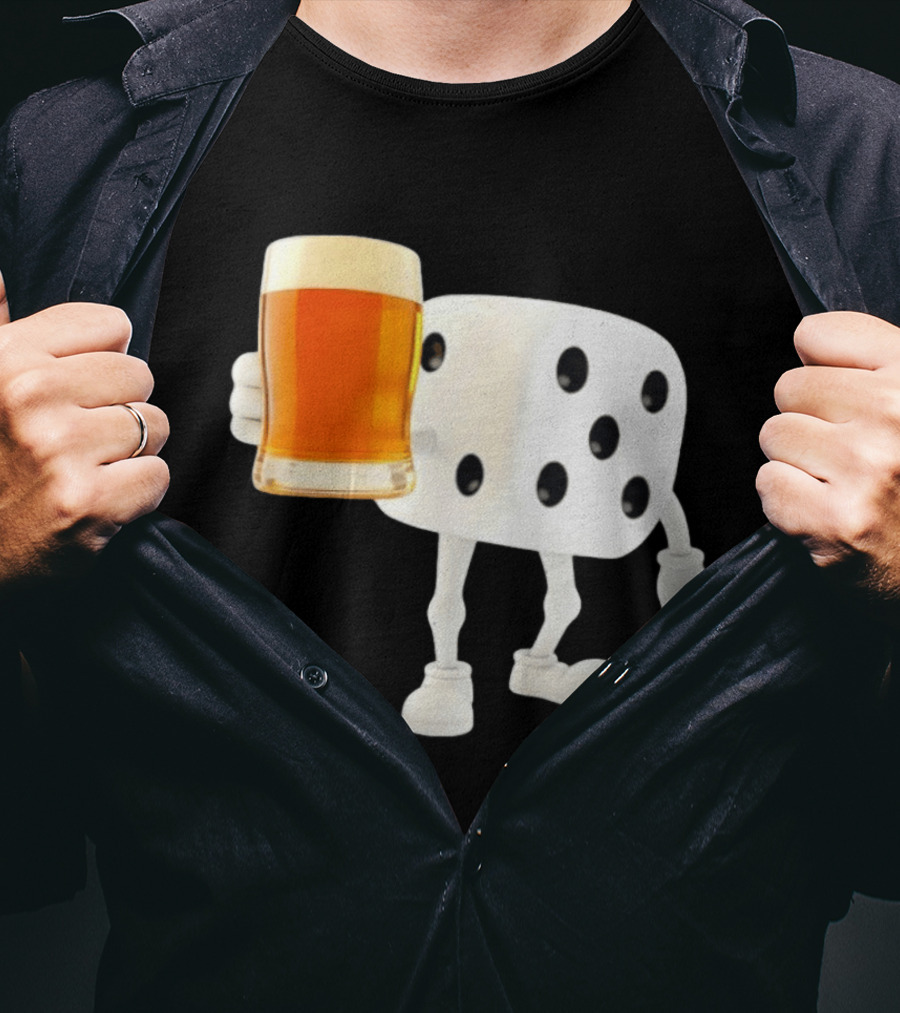 Dice Holding Beer Meme T-Shirt