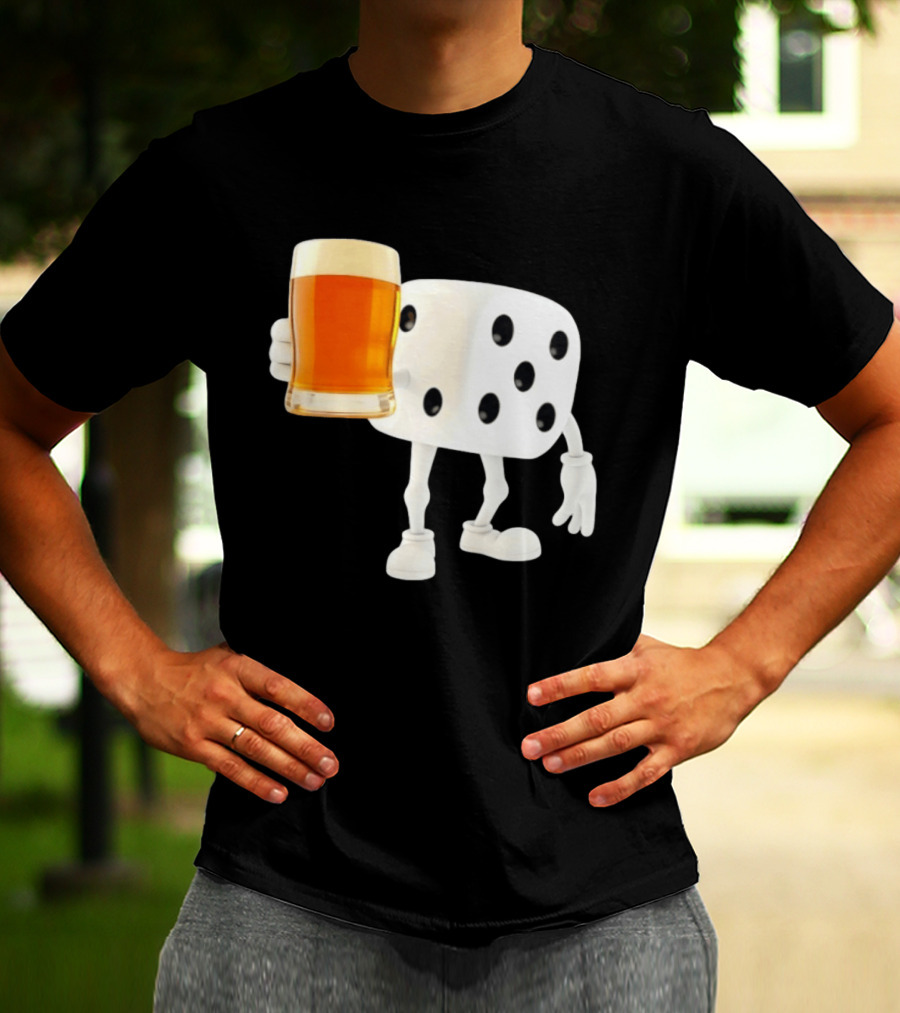 Dice Holding Beer Meme T-Shirt