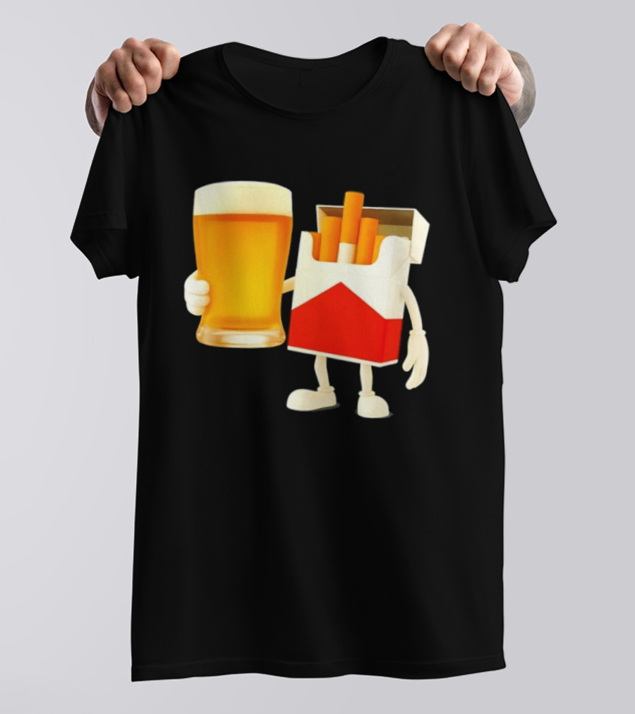 Beer And Marlboro Cigarettes Friendship Meme T-Shirt