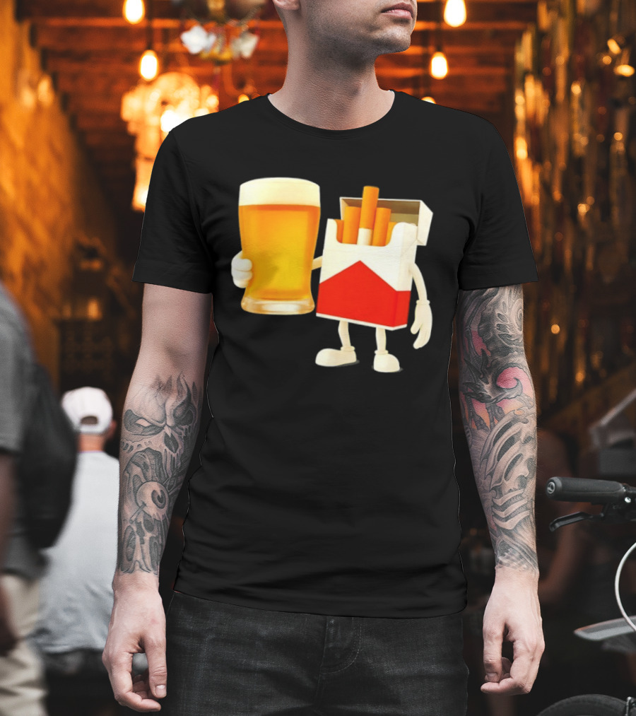 Beer And Marlboro Cigarettes Friendship Meme T-Shirt