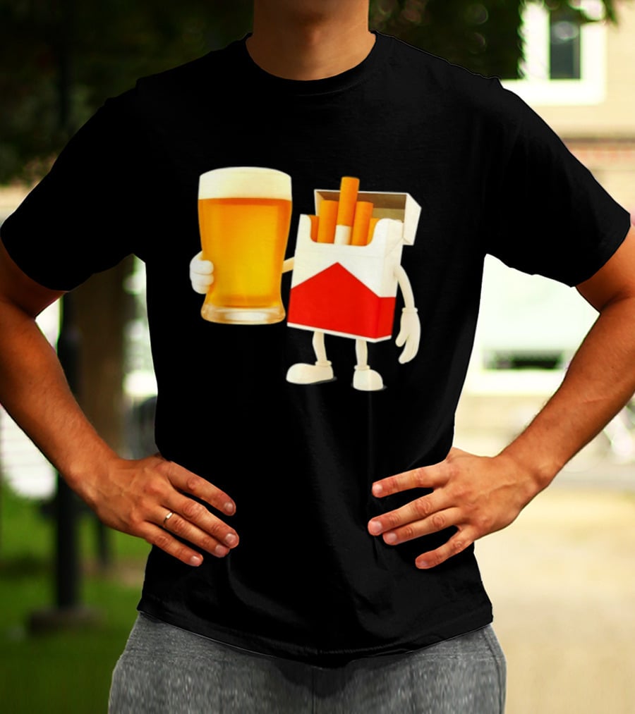 Beer And Marlboro Cigarettes Friendship Meme T-Shirt