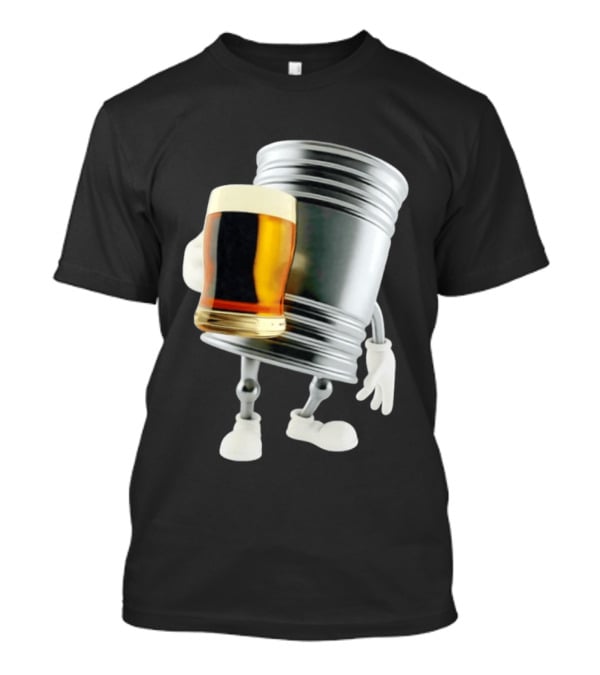 Beer Keg Holding Glass Character Meme T-Shirt