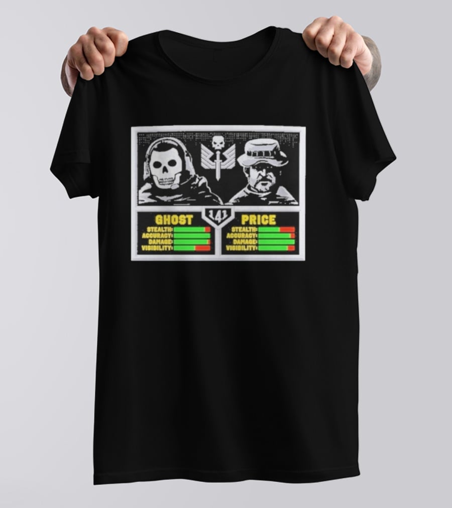 Call Of Duty Ghost Price Stealth Accuracy Damage Visibility 141 T-Shirt