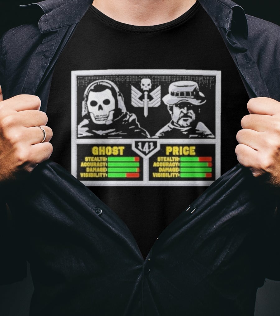 Call Of Duty Ghost Price Stealth Accuracy Damage Visibility 141 T-Shirt