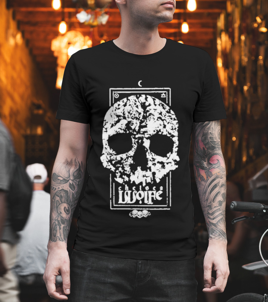 Chelsea Wolfe Skull Moon Phases Skeleton Flower T-Shirt