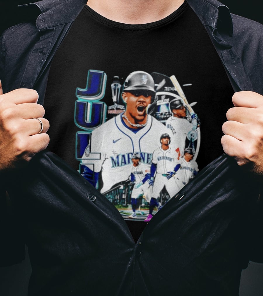 Julio Rodriguez Seattle Mariners MLB 2026 Collage Mariners Baseball Player T-Shirt