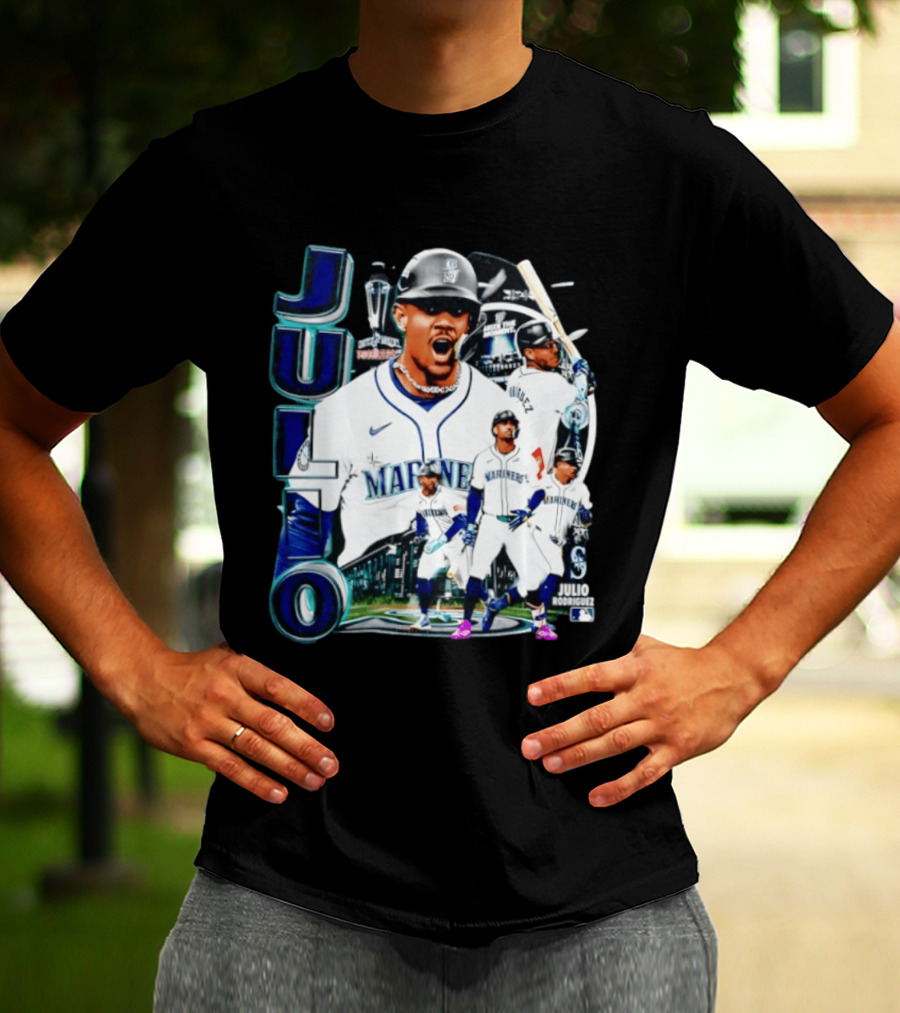 Julio Rodriguez Seattle Mariners MLB 2026 Collage Mariners Baseball Player T-Shirt