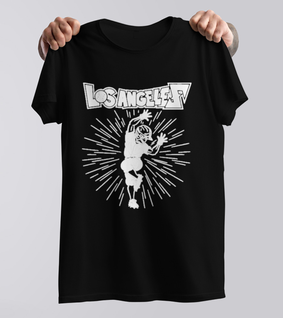 Los Angeles Dodgers Hip Lock Dynamic Baseball Character Burst T-Shirt