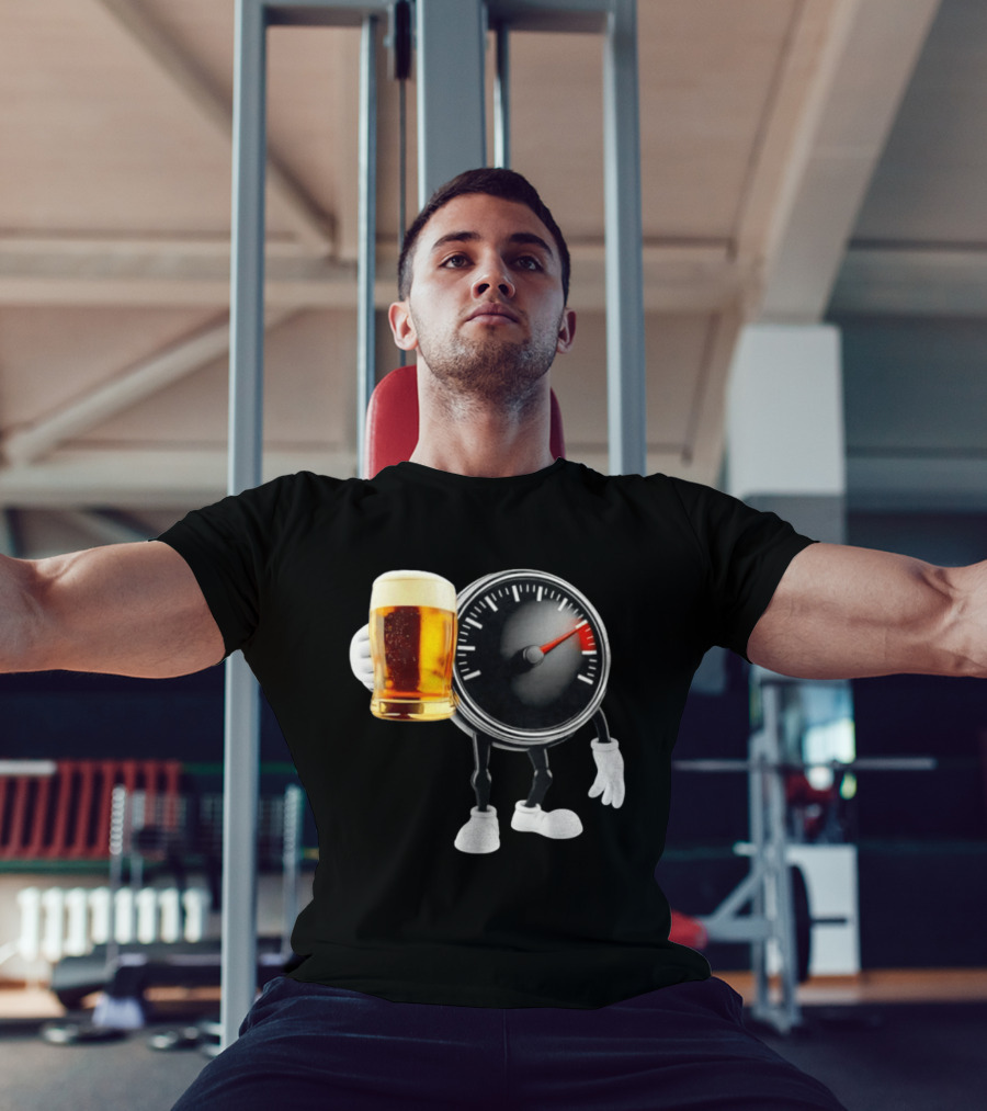 Speedometer Beer Gauge Fun Drinking Meter T-Shirt