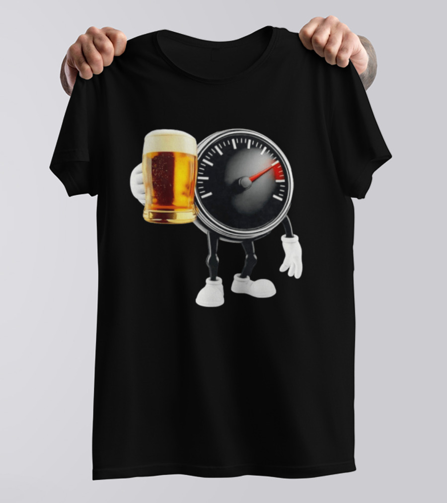 Speedometer Beer Gauge Fun Drinking Meter T-Shirt