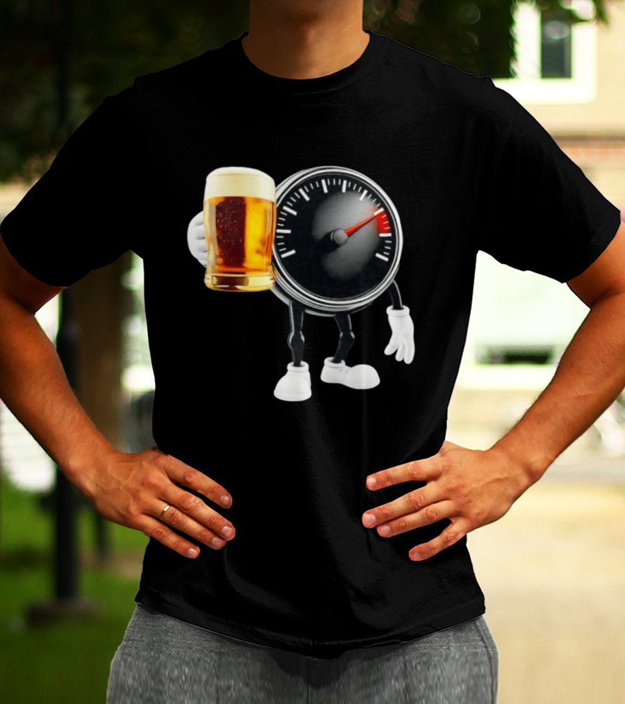 Speedometer Beer Gauge Fun Drinking Meter T-Shirt