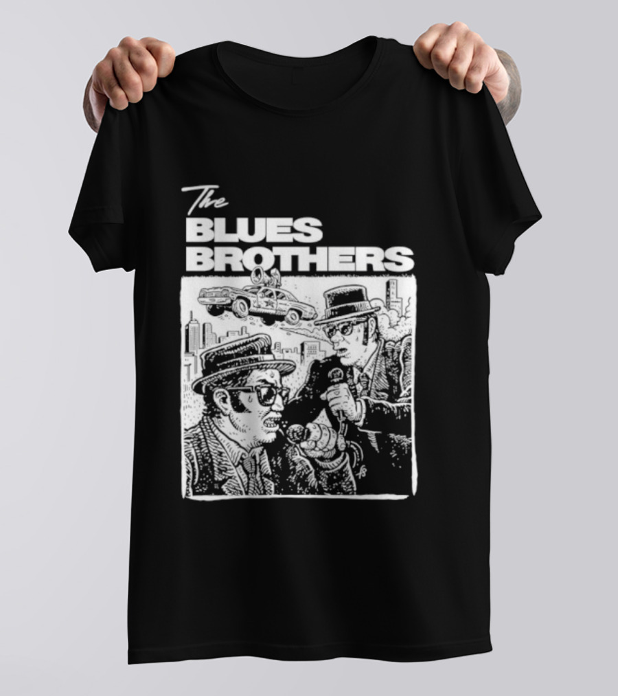 The Blues Brothers John Belushi Dan Aykroyd Classic Movie Scene Iconic Moment T-Shirt
