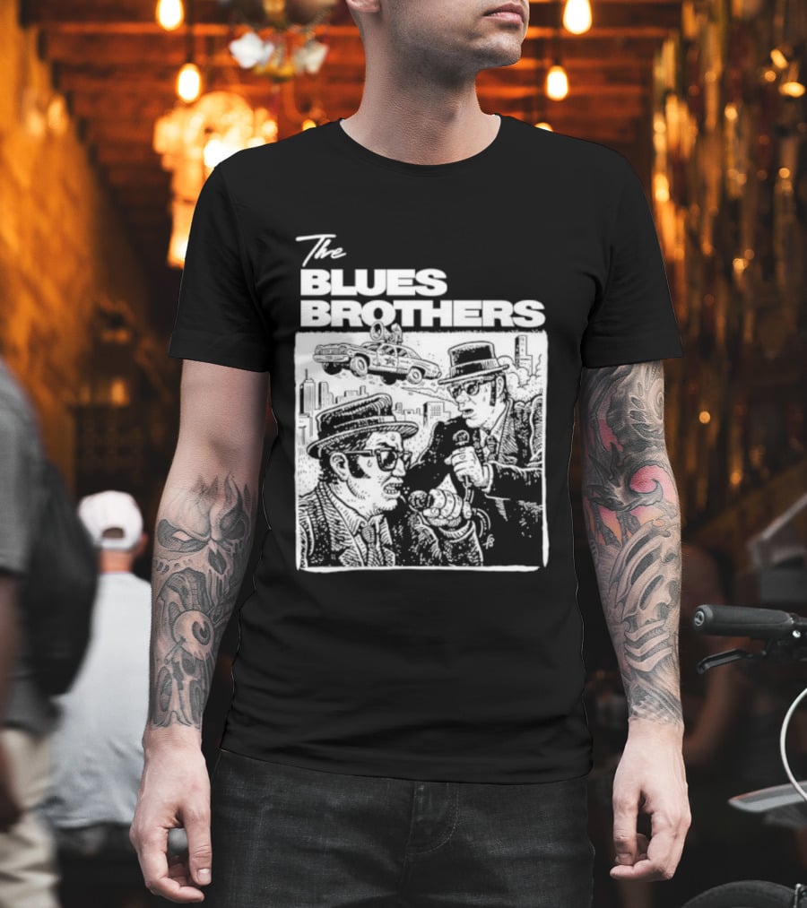 The Blues Brothers John Belushi Dan Aykroyd Classic Movie Scene Iconic Moment T-Shirt