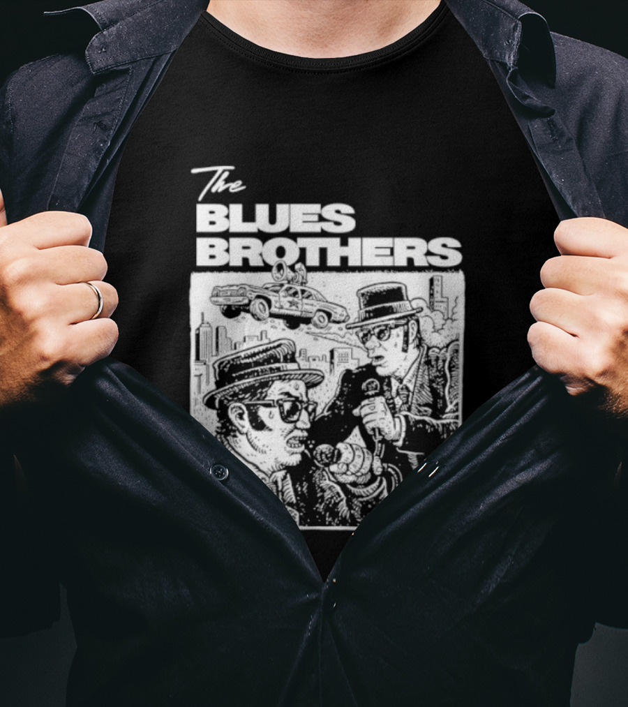 The Blues Brothers John Belushi Dan Aykroyd Classic Movie Scene Iconic Moment T-Shirt
