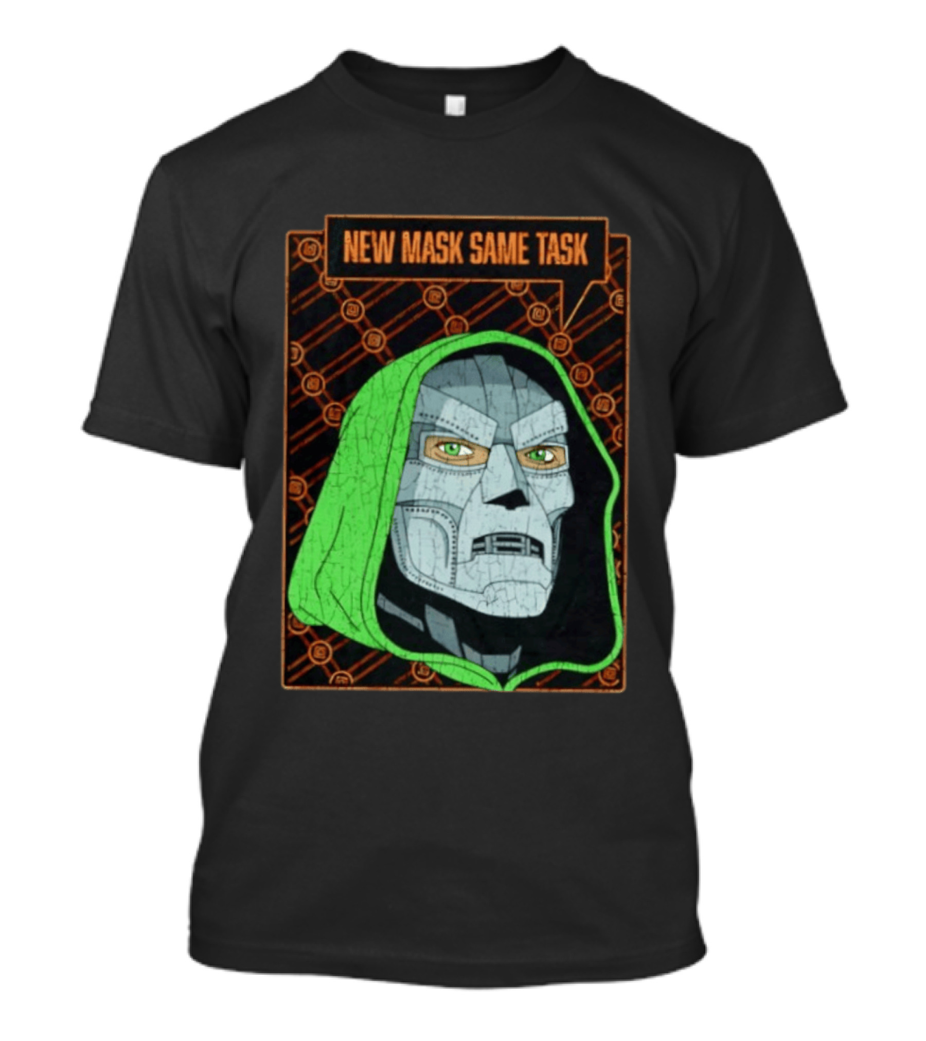 New Mask Same Task Doctor Doom Marvel Villain Green Hood Comic Book Hero T-Shirt