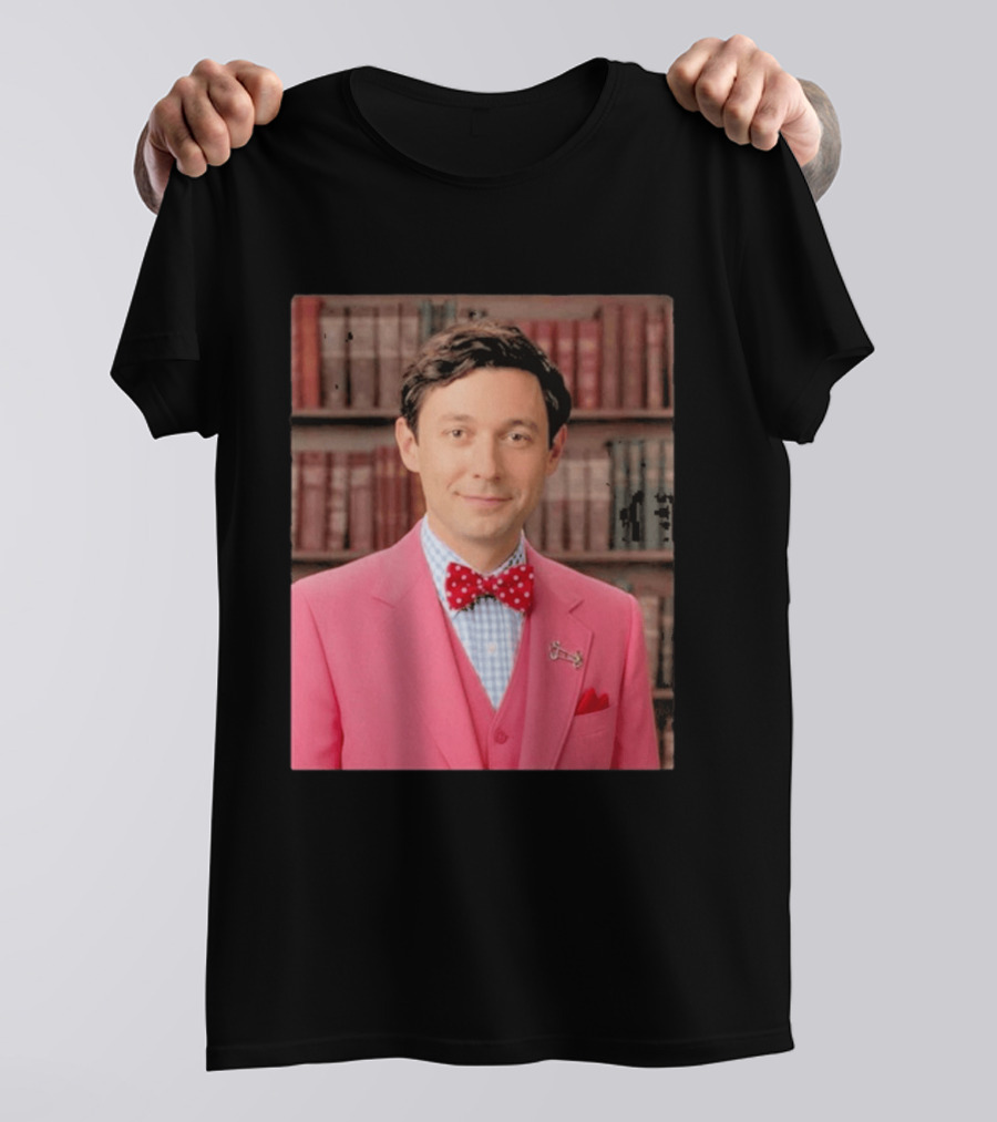 Pinky Herman Jon Ossoff Bow Tie Suit T-Shirt