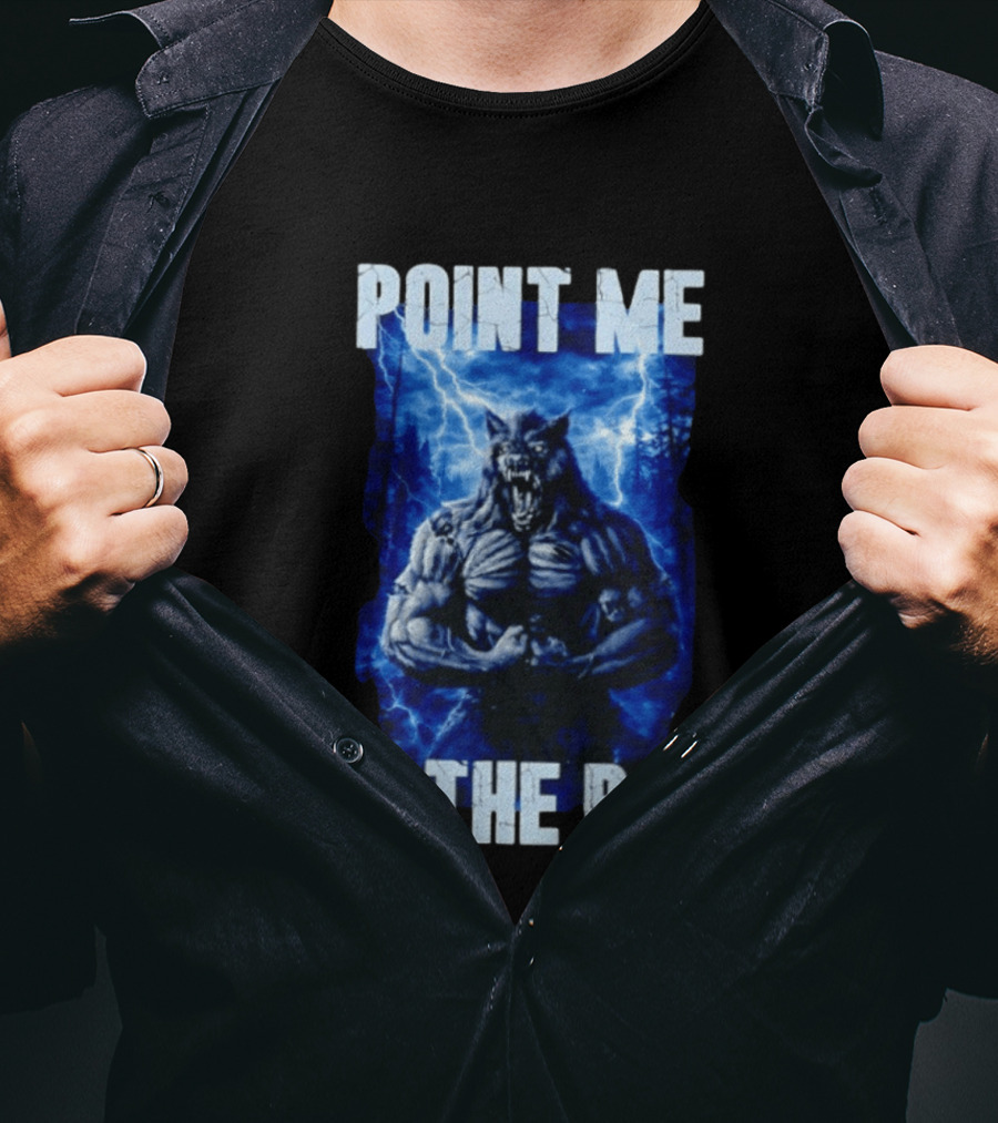 Point Me To The Bar Werewolf Lightning Storm Powers T-Shirt