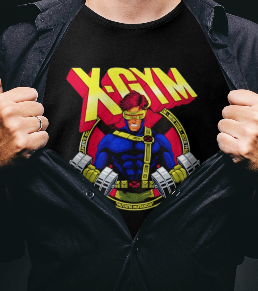 X Gym Cyclops Xavier's School New York Mutatis Mutandis Estd 1963 T-Shirt