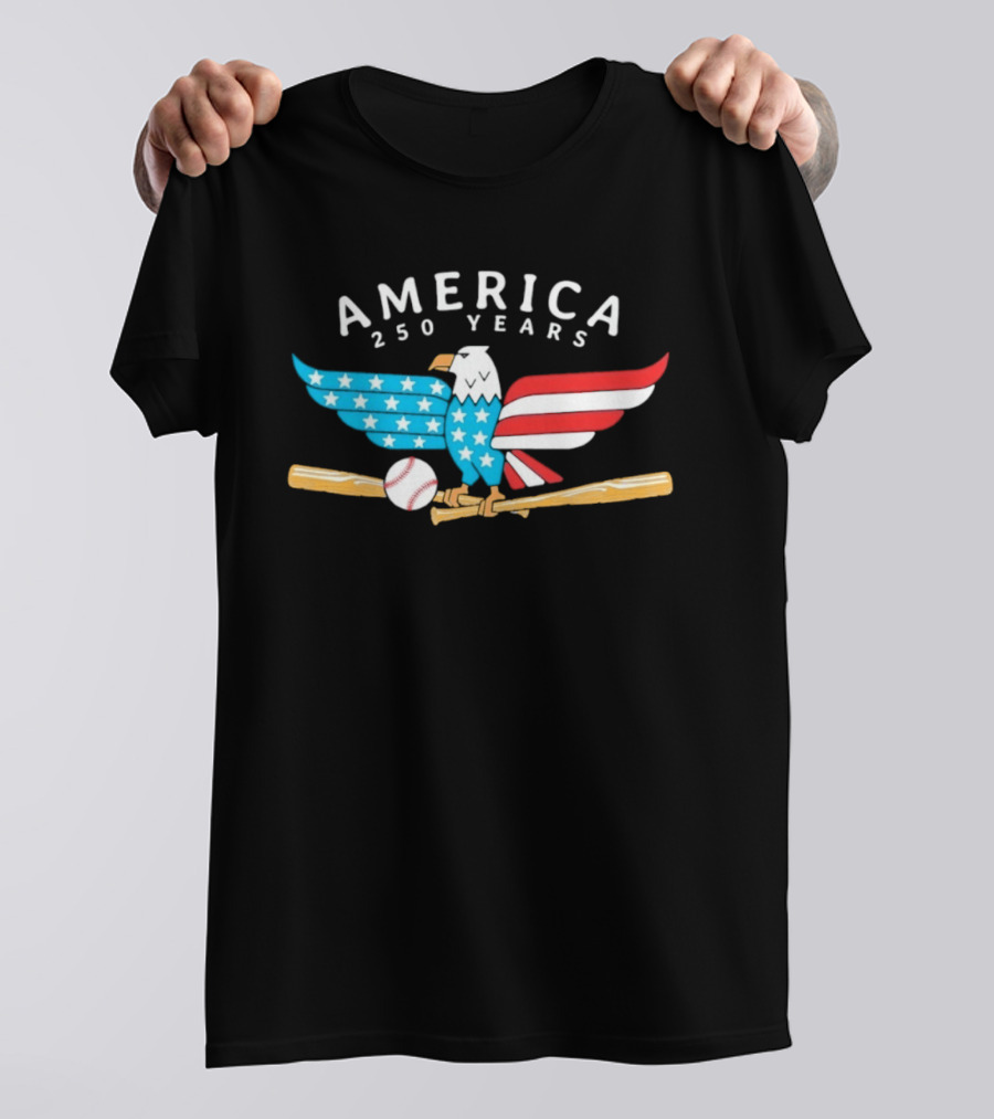 Schaumburg Boomers Independence Day America 250 Years Eagle Baseball Celebration T-Shirt