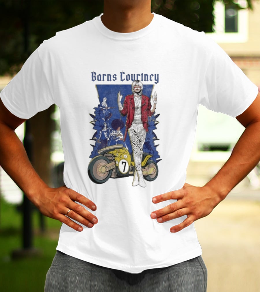 Barns Courtney Lucky 7 Anime Motorcycle And Music T-Shirt
