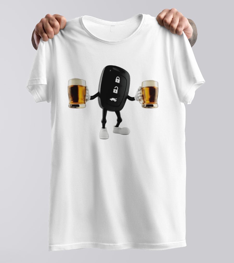 Car Keys Beer S Lock Unlock Funny Meme T-Shirt