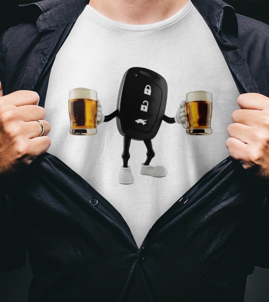 Car Keys Beer S Lock Unlock Funny Meme T-Shirt