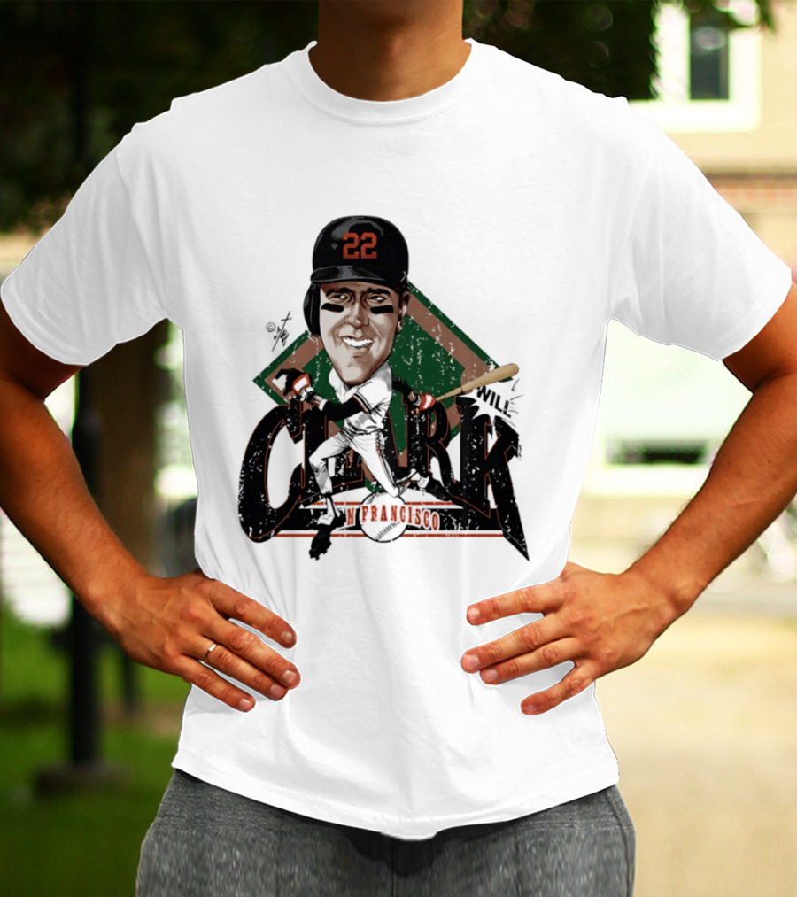 Will Clark San Francisco Giants 22 Bruce Stark Caricature T-Shirt