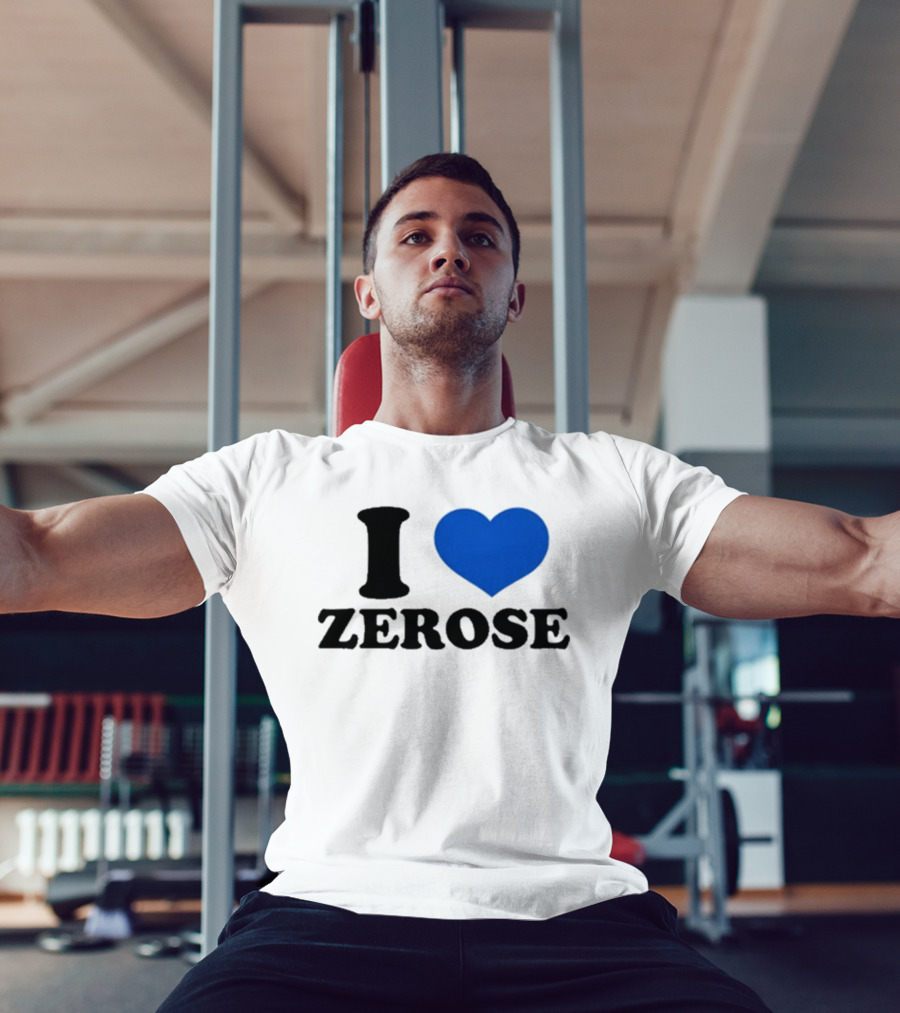 I Love Zerose Heart Blue T-Shirt