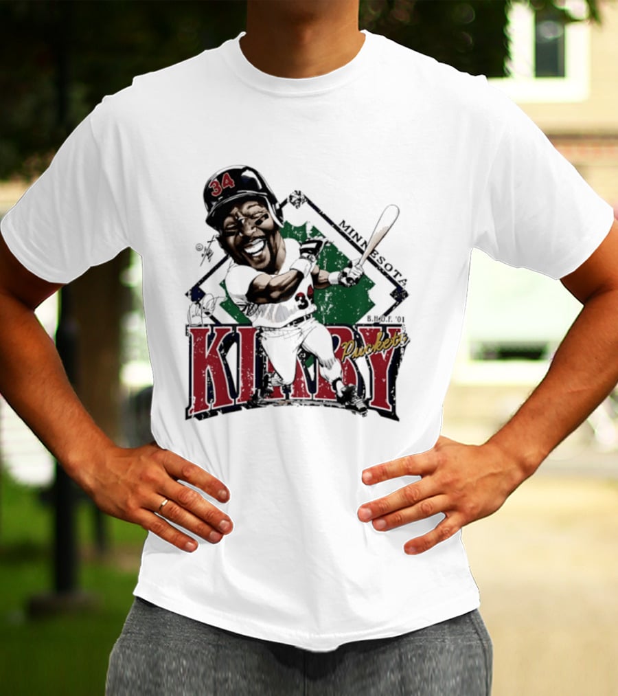 Kirby Puckett Minnesota Twins Bruce Stark Caricature Vintage Sports T-Shirt