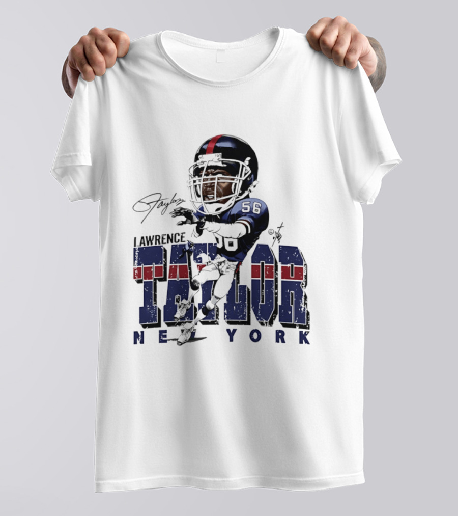 Lawrence Taylor New York Giants Bruce Stark Caricature 56 T-Shirt