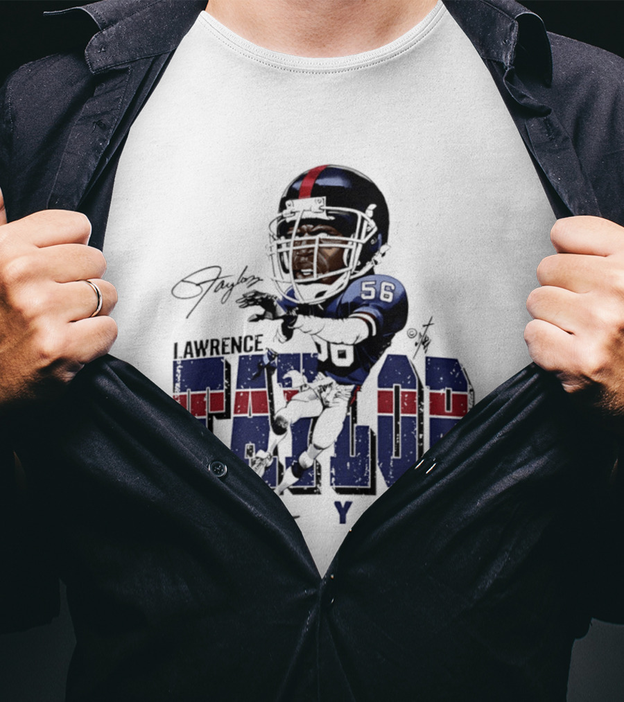 Lawrence Taylor New York Giants Bruce Stark Caricature 56 T-Shirt
