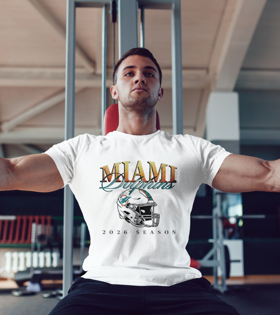 Miami Dolphins 2026 Season Helmet T-Shirt