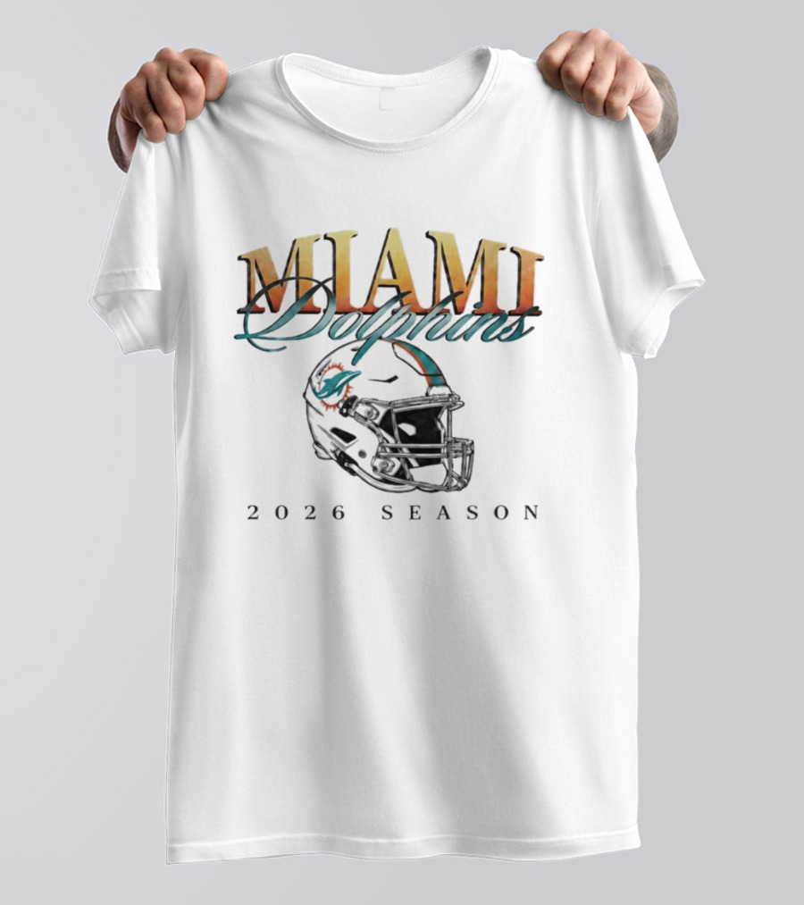 Miami Dolphins 2026 Season Helmet T-Shirt