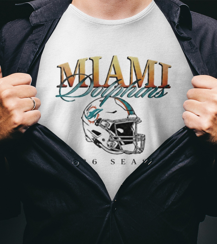 Miami Dolphins 2026 Season Helmet T-Shirt
