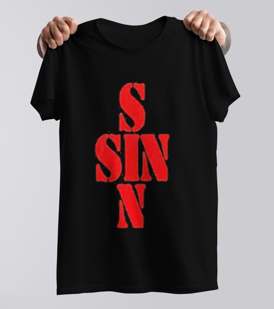 21 Savage NYC SINN Red Sin Cross T-Shirt