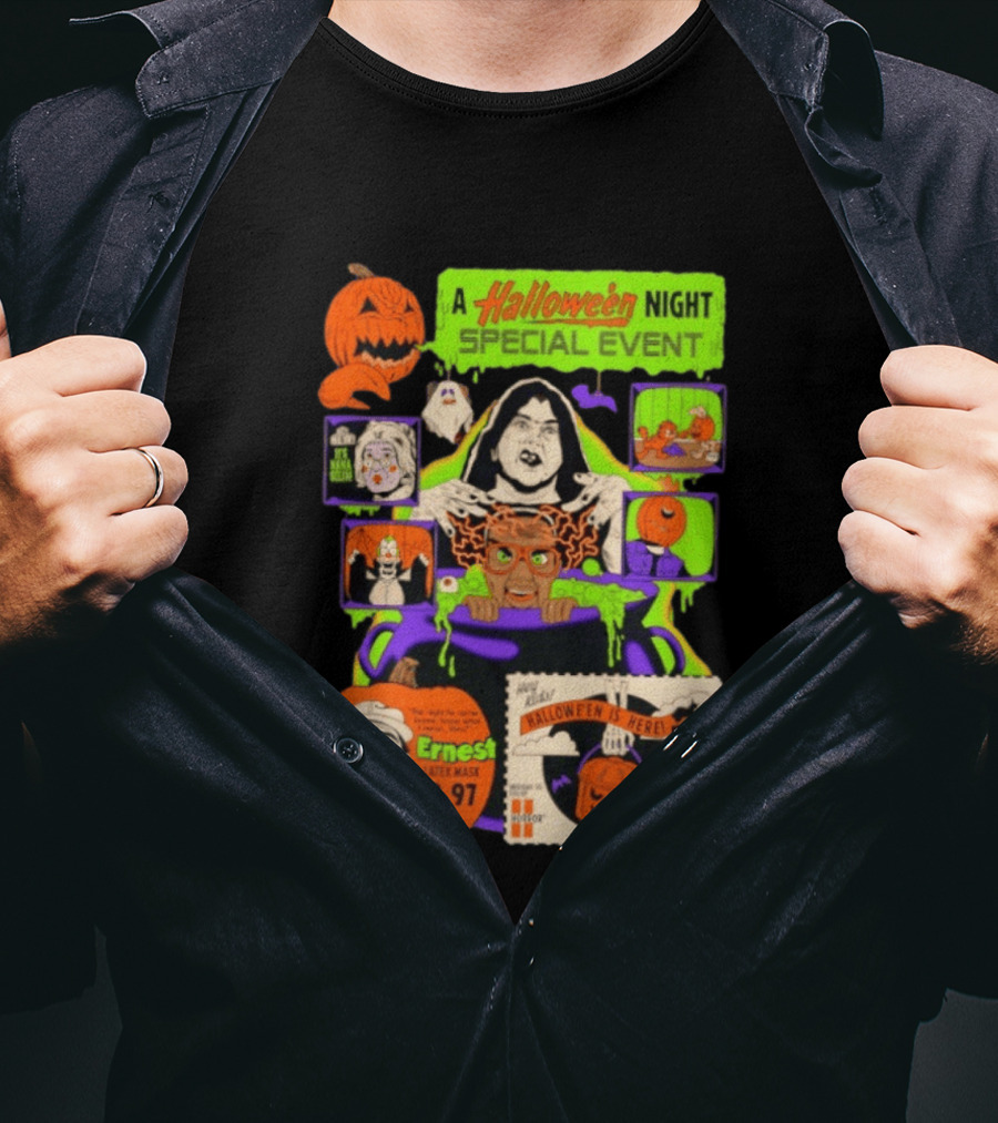Halloween Special Event Ernest Latex Mask $3.97 Includes Free Gift Spooky Night T-Shirt