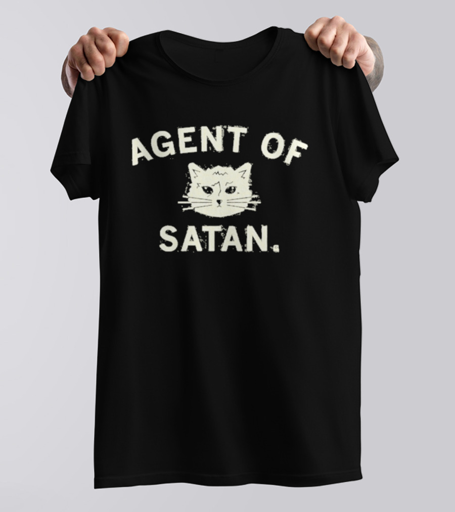 Agent Of Satan Cat Funny Cat Lover Humor T-Shirt