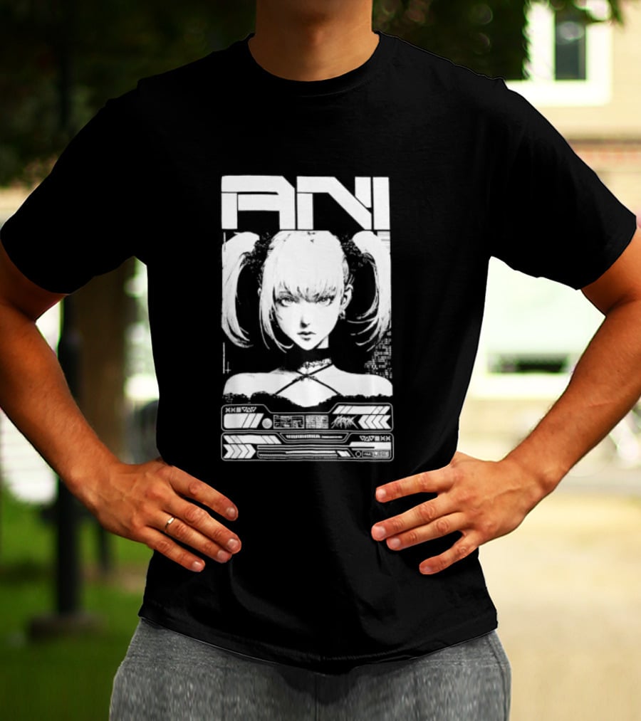 EN MANGA Anime Girl Cyberpunk Aesthetic Techwear T-Shirt