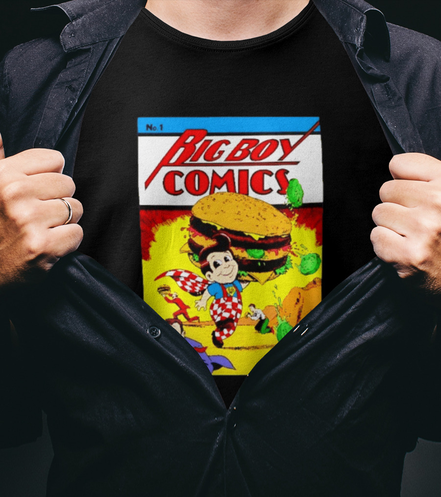 Big Boy Comics No 1 Hamburger Adventure Retro Comic Cover T-Shirt
