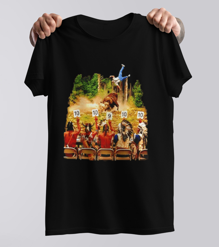 Bison Rodeo Incident Judges Score 10 9 10 T-Shirt
