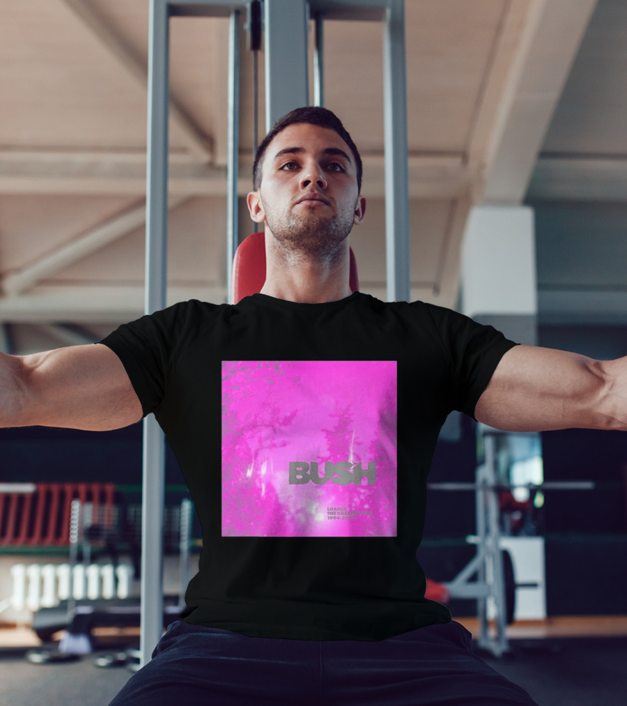 Bush Loaded The Greatest Hits 1994 2023 Pink Album Cover T-Shirt