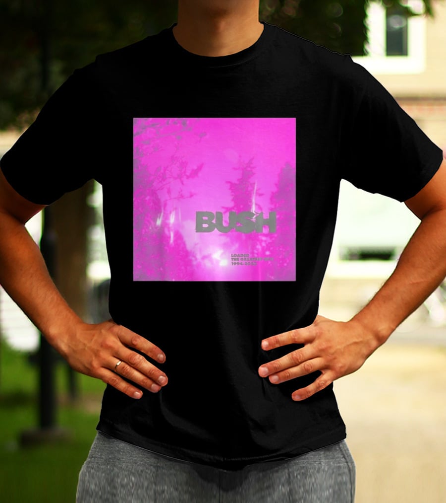 Bush Loaded The Greatest Hits 1994 2023 Pink Album Cover T-Shirt