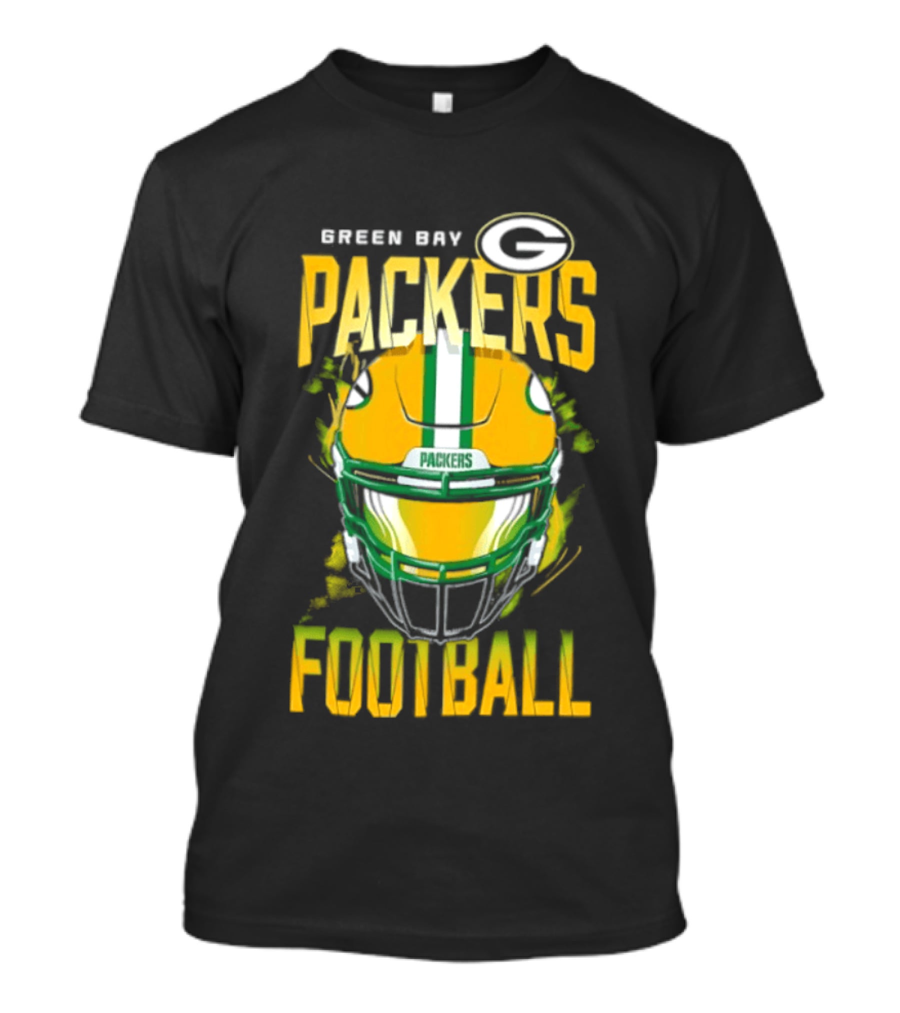 Green Bay Packers Football Helmet Packers Football T-Shirt