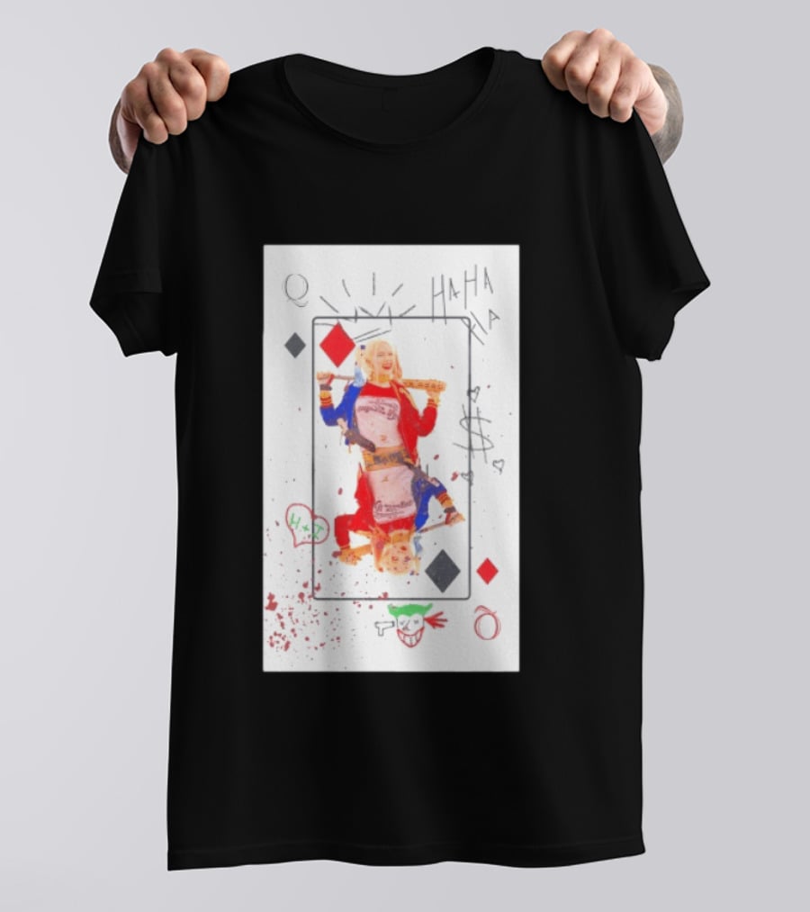 Harley Quinn Playing Card Queen HAHA DC Comics Joker T-Shirt
