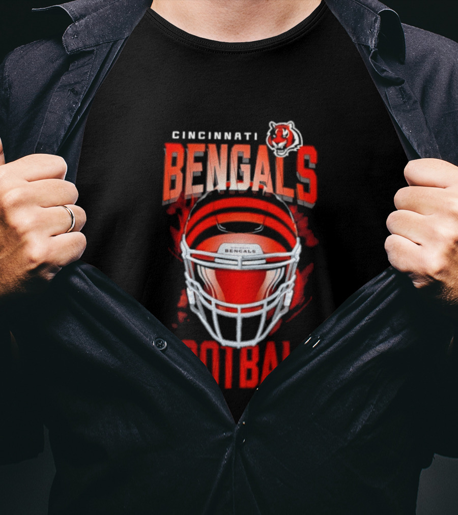 Cincinnati Bengals Football Helmet 2026 Season Bengals Tiger T-Shirt