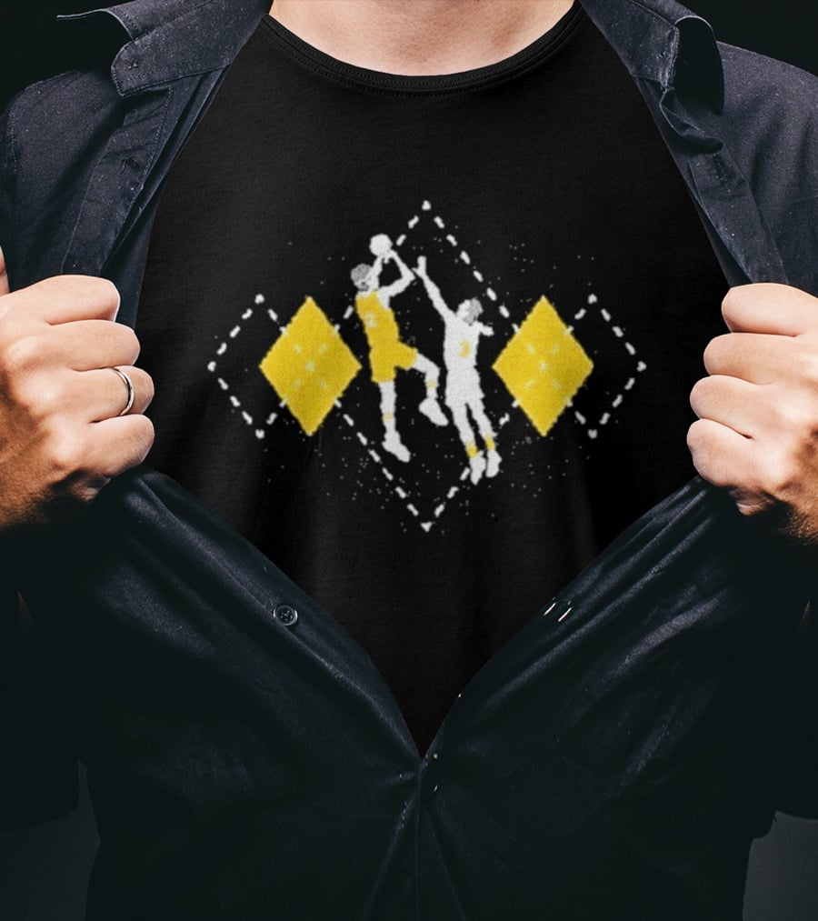 Hivemind Argyle Basketball Jump Shot Players With Yellow Diamond T-Shirt