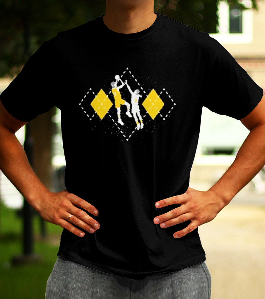 Hivemind Argyle Basketball Jump Shot Players With Yellow Diamond T-Shirt