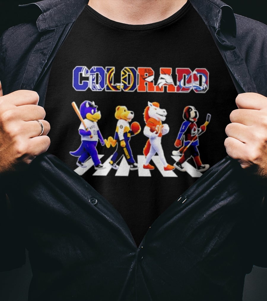 Colorado Mascots Abbey Road 2026 Sports Team Mashup T-Shirt