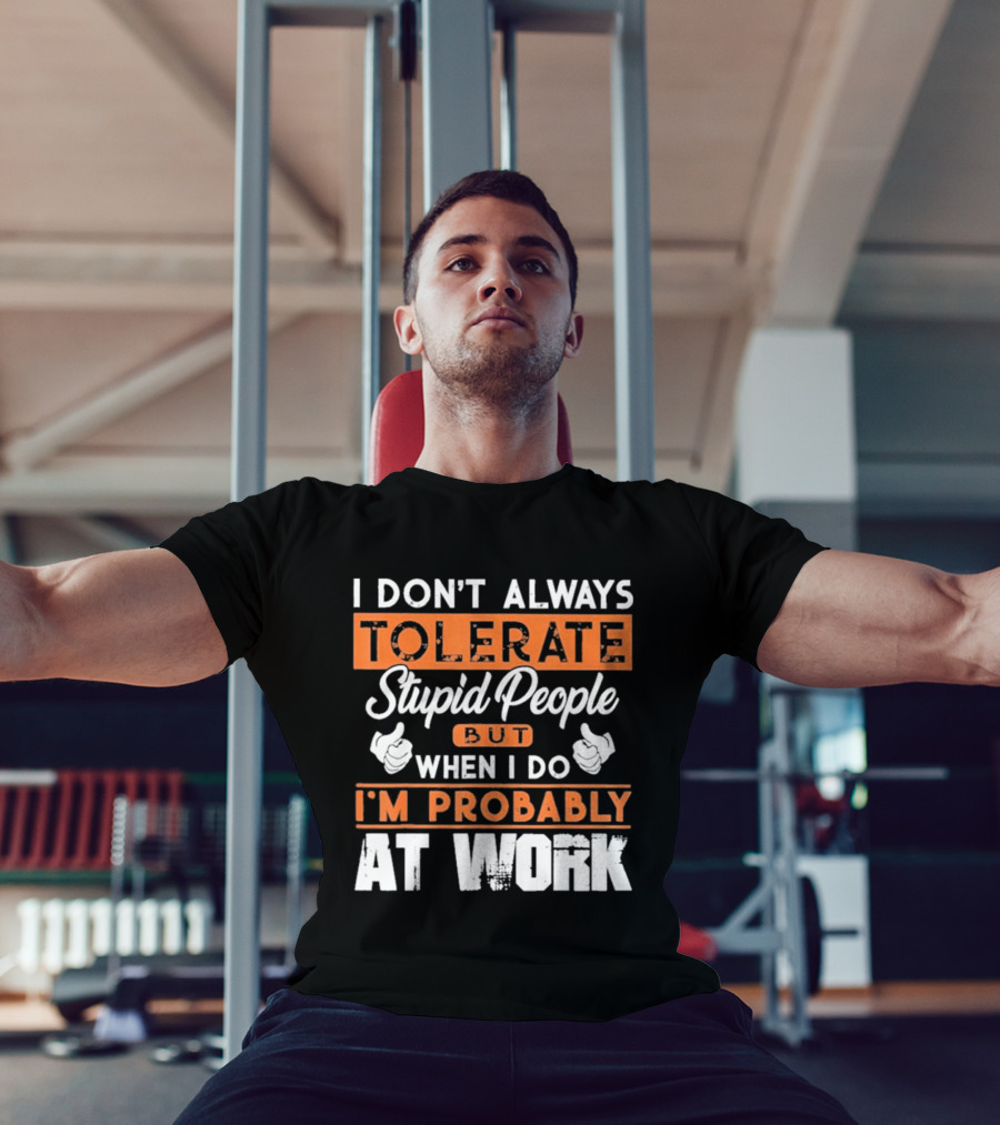 I Don't Always Tolerate Stupid People But When I Do I'm Probably At Work T-Shirt